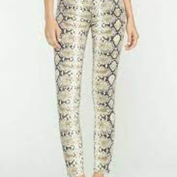 Hudson Jeans Denim - HUDSON Women's High-waist Ankle Skinny Python-print Jeans In Tan Python size 29